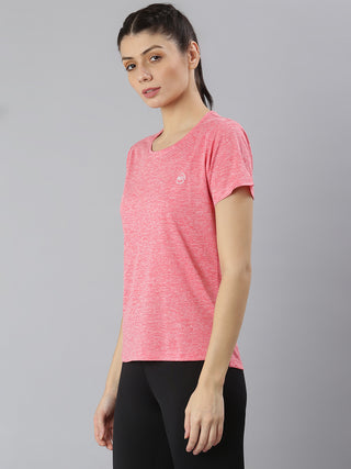 MKH Women Pink Lightweight Sports Top for Fitness Training