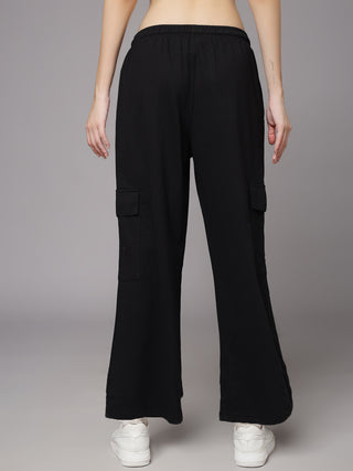MKH Women Black Activewear Track Pants