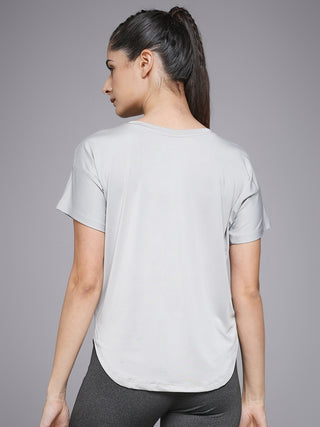 MKH Women Grey Weekend Everyday Comfort Printed T-Shirt