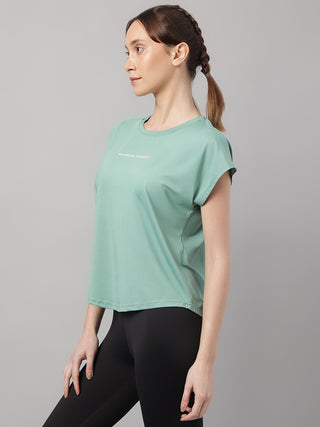 MKH Women Sea Green MotionRush Training Workout T-Shirt