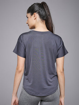 MKH Women Grey Weekend Contemporary Printed T-Shirt