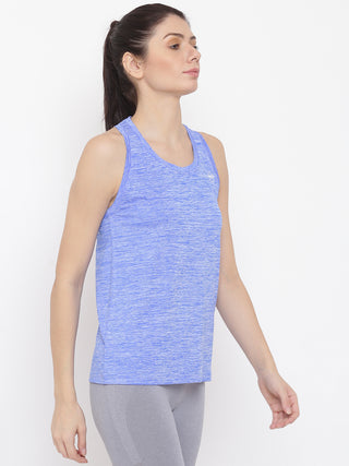 MKH Women Blue Soft Comfort Sports T-Shirt for Fitness Training
