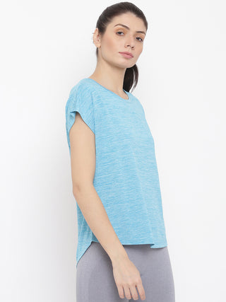 MKH Women Sea Green Flexible Running T-Shirt for Gym Activity