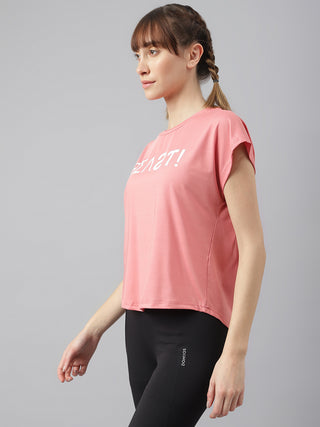 MKH Women Pink AeroStride Workout Fitness Top