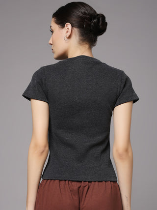 MKH Anthra Fitted Rib Structure T-Shirt