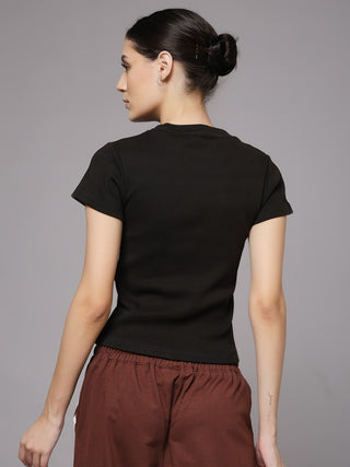 MKH Dark Olive Comfort Stretch Ribbed T-Shirt
