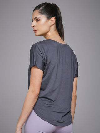 MKH Dark Grey Women AirSprint Running Fitness T-Shirt