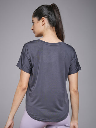 MKH Dark Grey Women MotionDry Breathable Sports Tee