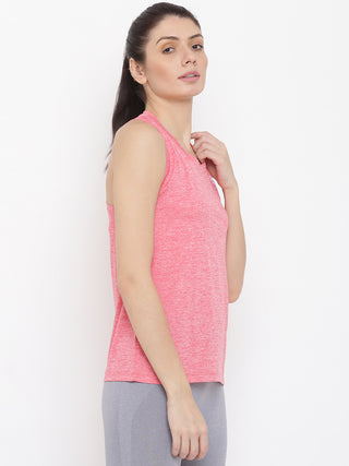 MKH Women Pink Lightweight Running Activity T-Shirt for Fitness