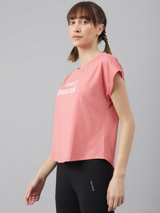 MKH Women Pink VelocityMove Fitness Workout T Shirt