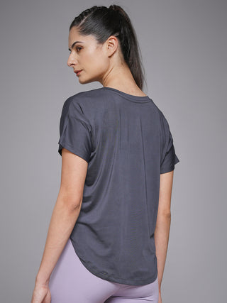 MKH Dark Grey Women CoolWeave Performance T-Shirt