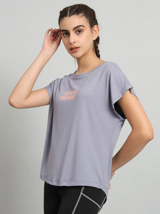 MKH Women Lavender Moisture Wicking Sports T-Shirt