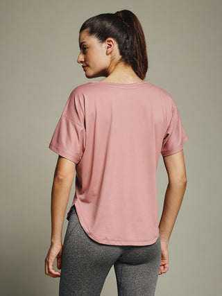 MKH Women Pink Minimal Urban Casual Printed T-Shirt