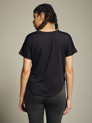 MKH Women Black CoolTrack Running Fitness Top
