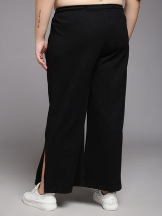 MKH Women Plus Size Black Everyday Lounge Pants