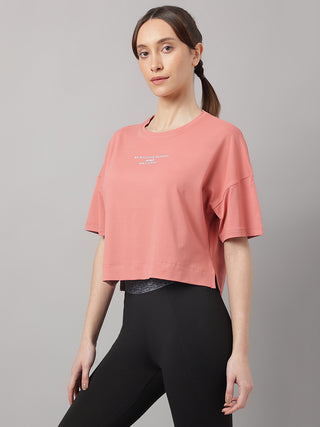 MKH Women Pink Lightweight Activity T Shirt for Yoga and Gym