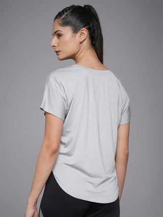 MKH Women Grey Fashion Statement Typography Casual T-Shirt