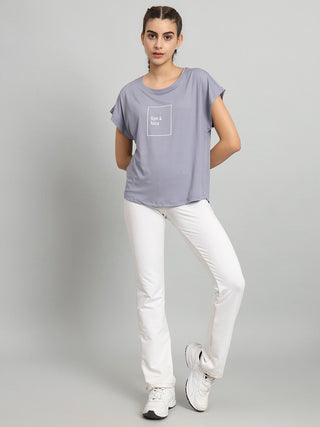 MKH Women Lavender Sports Training T-Shirt