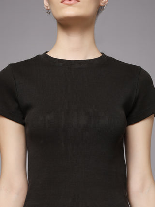 MKH Dark Olive Comfort Stretch Ribbed T-Shirt