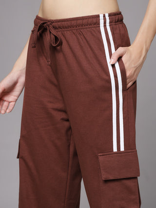 MKH Women Brown Running Track Pants