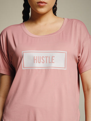 MKH Women Pink Classic Modern Typography Graphic T-Shirt