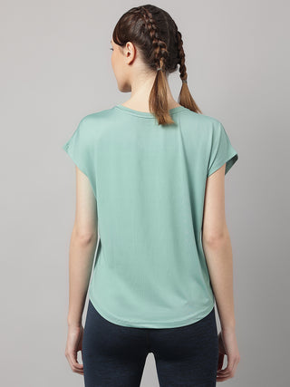 MKH Women Sea Green CoolActive Outdoor Running Top