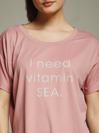 MKH Women Pink Stylish Statement Typography Casual T-Shirt