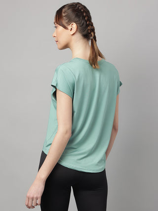 MKH Women Sea Green PowerStride Daily Activity T-Shirt
