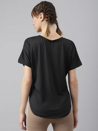 MKH Black Women Moment Dri-Fit Relaxed Fit T-Shirt