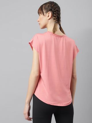 MKH Women Pink AeroStride Workout Fitness Top