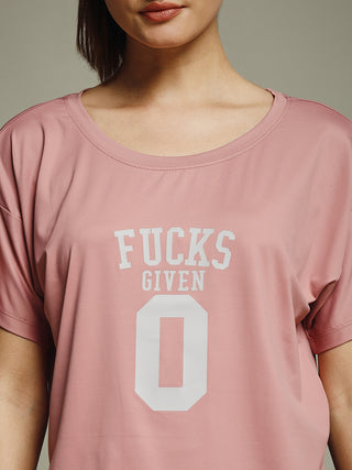 MKH Women Pink Urban Graphic Printed Casual T-Shirt