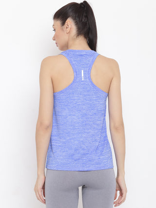 MKH Women Blue Soft Comfort Sports T-Shirt for Fitness Training
