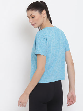 MKH Women Sea Green Comfortable Outdoor Fitness T-Shirt for Workout