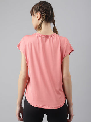 MKH Women Pink VelocityMove Fitness Workout T Shirt