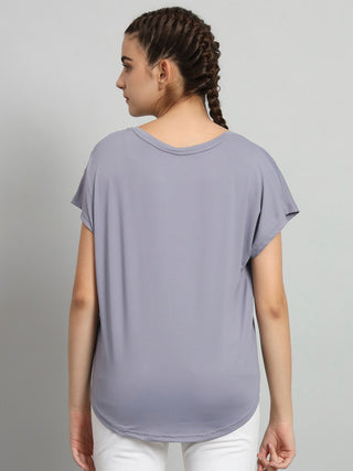 MKH Women Lavender Lightweight Running T-Shirt
