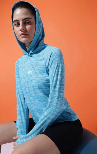 MKH Women Sea Green Dynamic Fit Sports Full Sleeves T-Shirt
