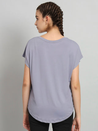 MKH Women Lavender Dri-Fit Sports T-Shirt