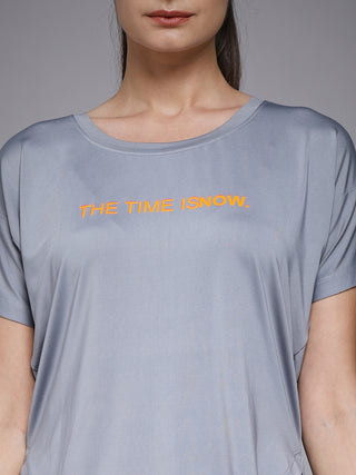 MKH Light Grey Women SweatLock Performance Gym T-Shirt