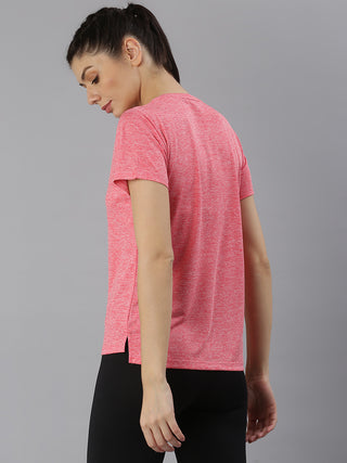 MKH Women Pink Lightweight Sports Top for Fitness Training