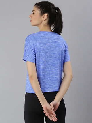 TOKYO WOMEN BLUE DRI-FIT CROP TOP