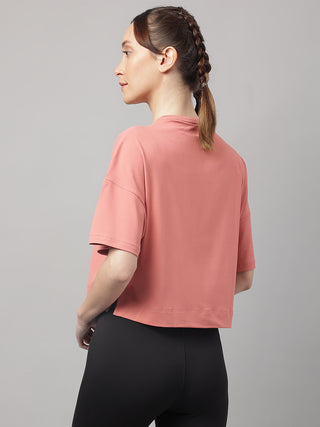 MKH Women Pink Lightweight Activity T Shirt for Yoga and Gym