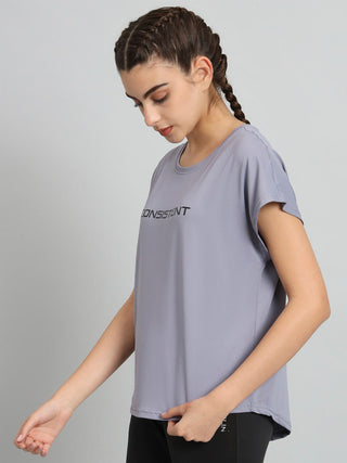 MKH Women Lavender Quick Dry Fitness T-Shirt