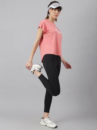 MKH Women Pink VelocityMove Fitness Workout T Shirt