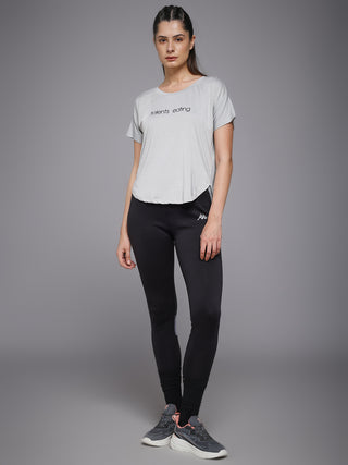 MKH Women Grey Streetwear Graphic Printed Casual T-Shirt