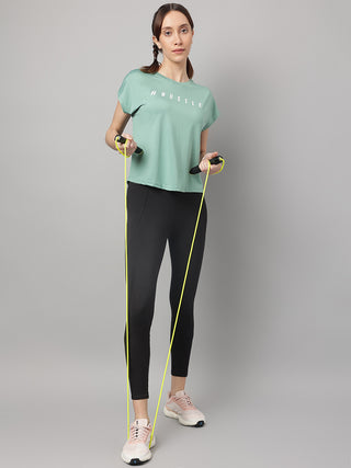 MKH Women Sea Green PowerTrail Gym Workout Wear