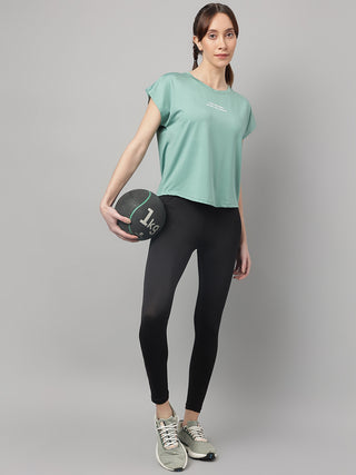 MKH Women Sea Green PowerStride Daily Activity T-Shirt