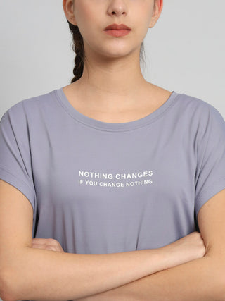 MKH Women Lavender Dri-Fit Sports T-Shirt