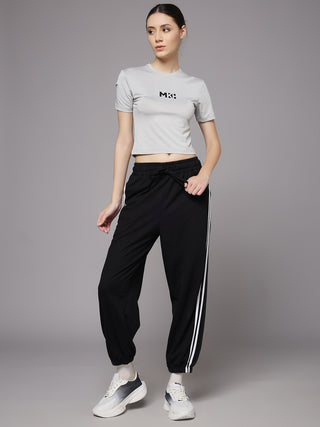 MKH Women Sand Grey Breathable Gym & Yoga T-Shirt