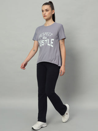 MKH Women Lavender Stretch Fit Running T-Shirt for Activity