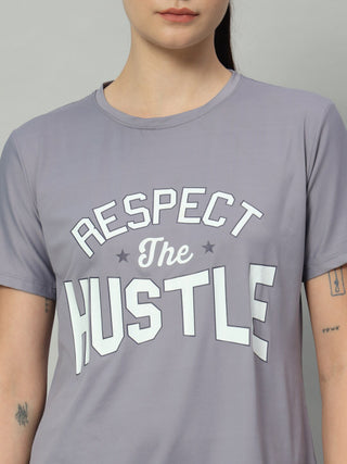 MKH Women Lavender Stretch Fit Running T-Shirt for Activity